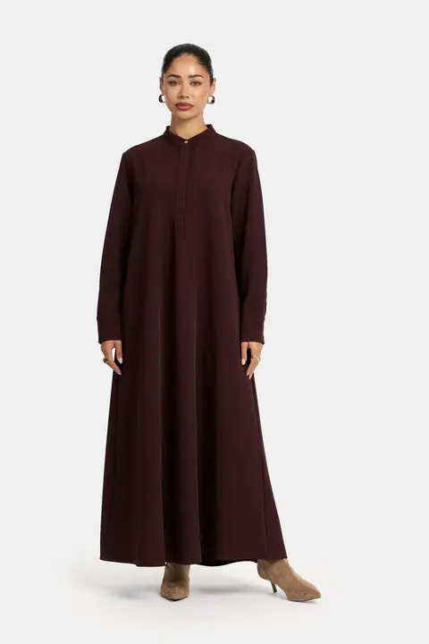 Woven Abaya - Vintage Purple