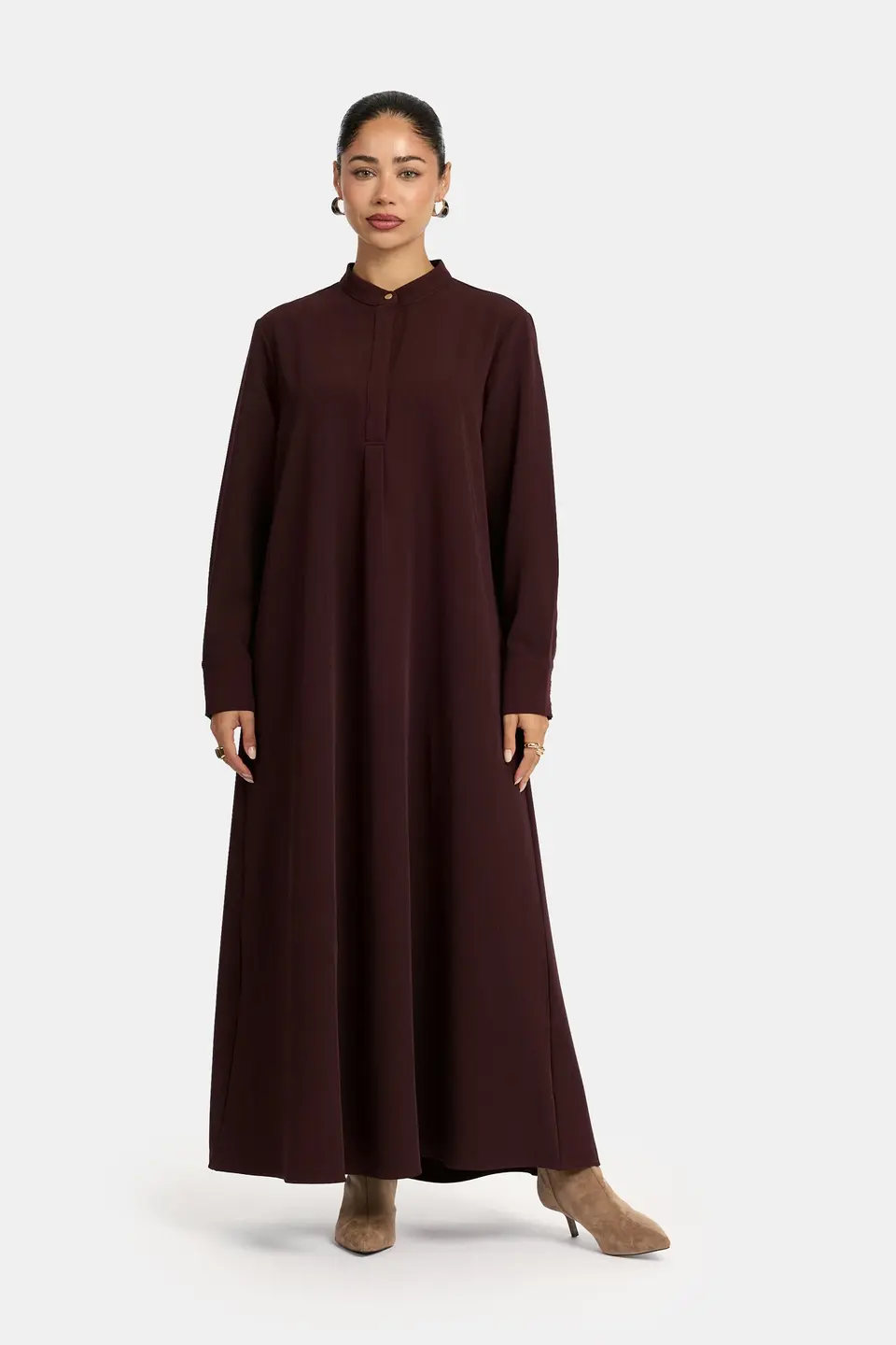Woven Abaya - Vintage Purple