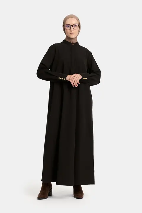 Woven Abaya - Black