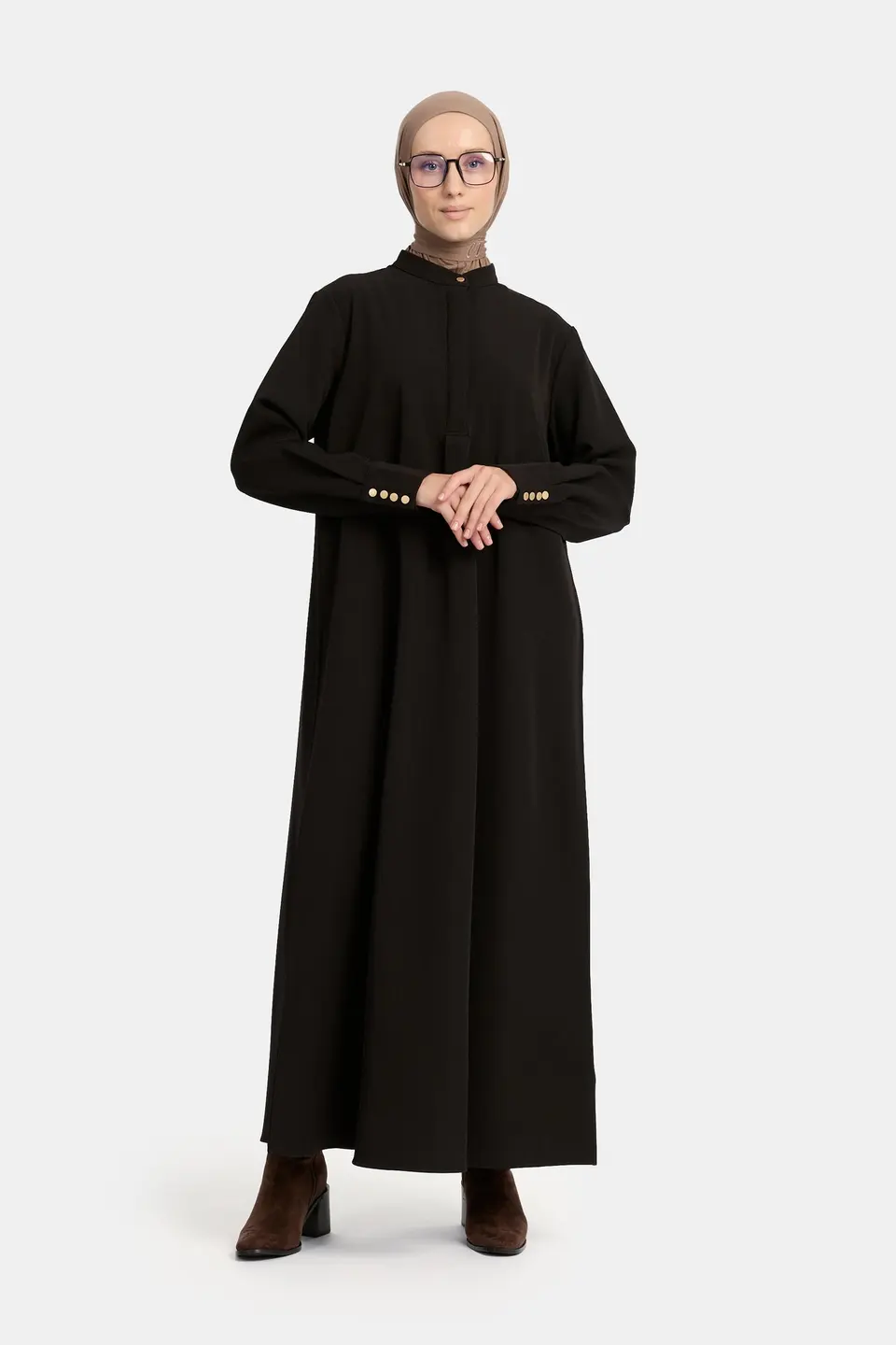 Woven Abaya - Black