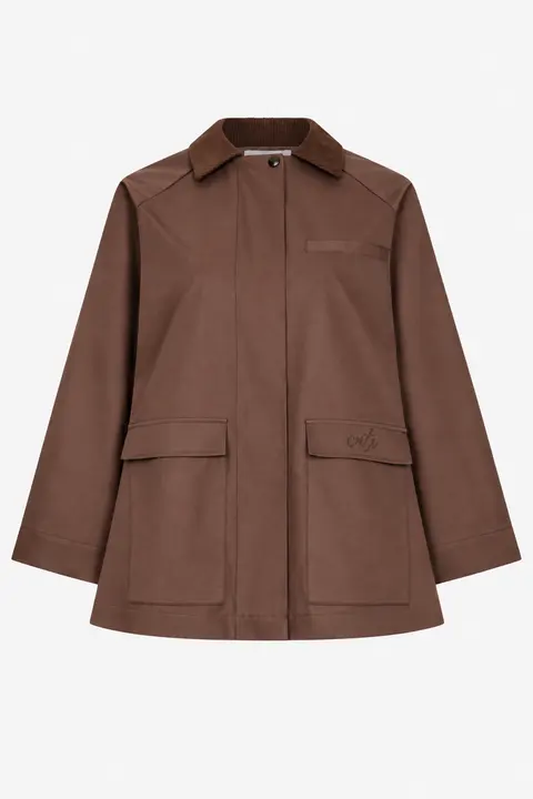 Collar Jacket - Dark Browm