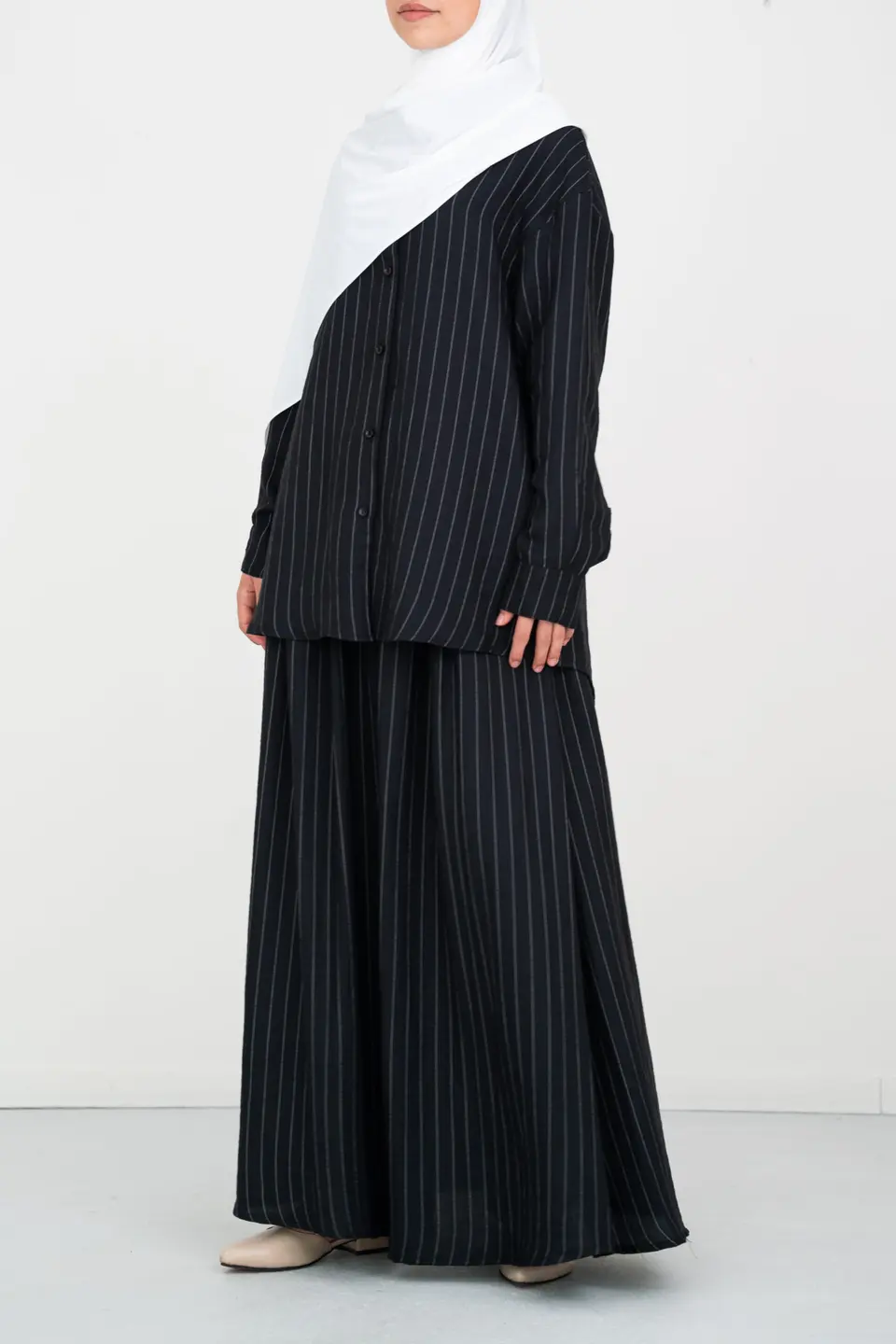Elara Rok linnen Black