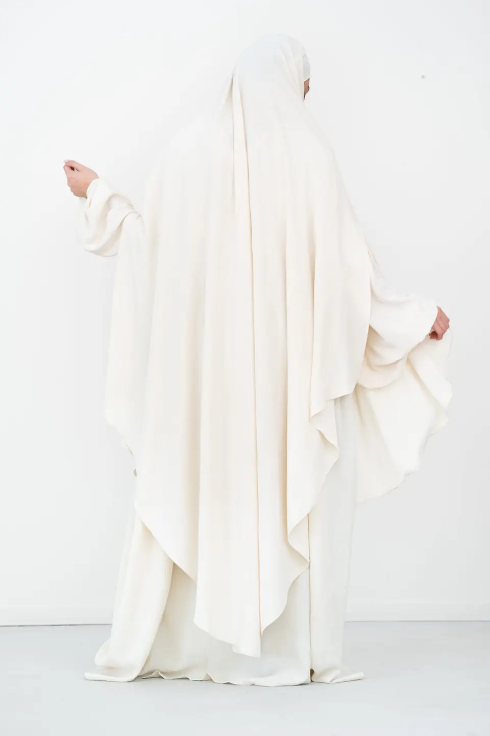 Abaya Balloon Sleeves Offwhite
