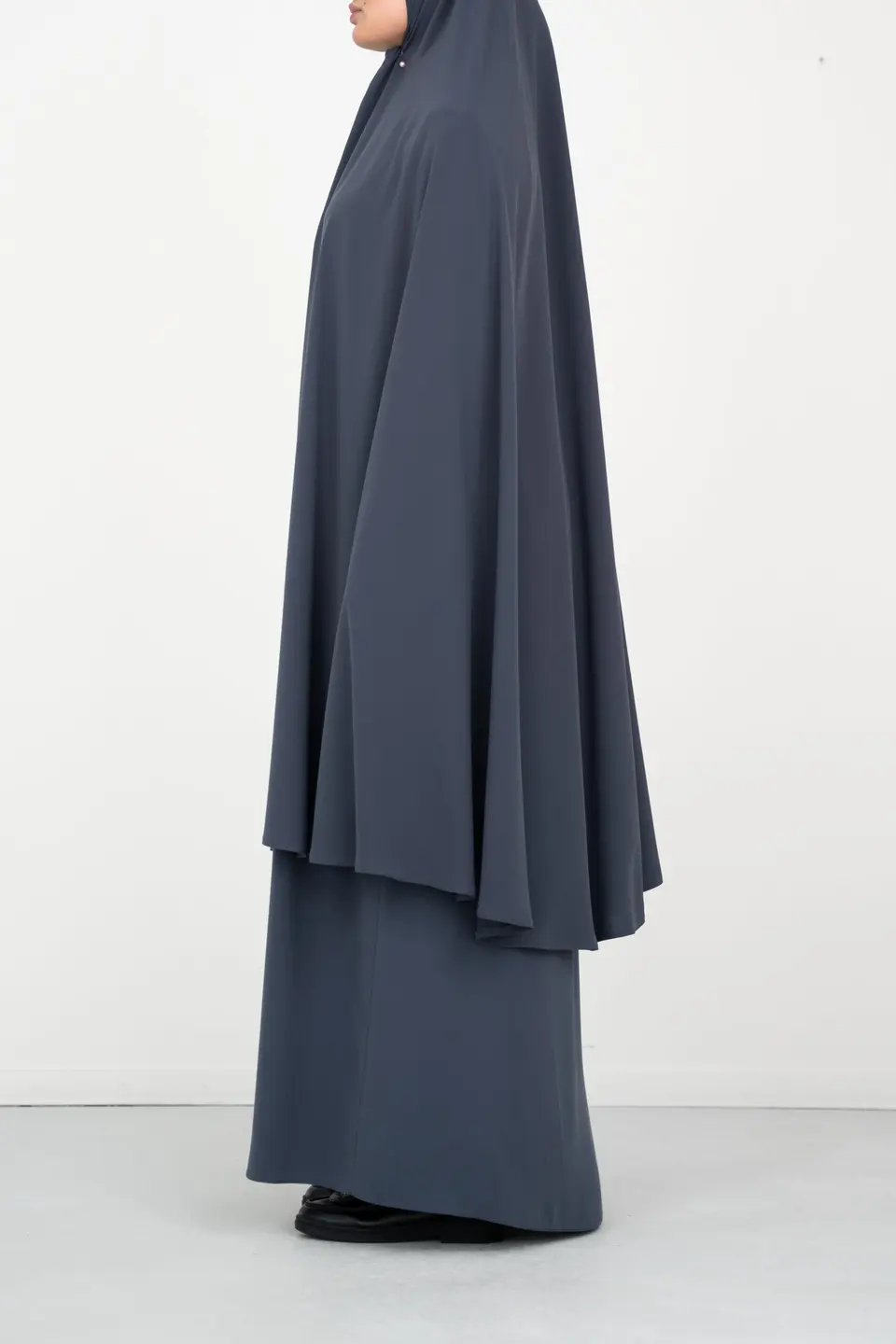 Abaya Basic Manchet Dark Gray