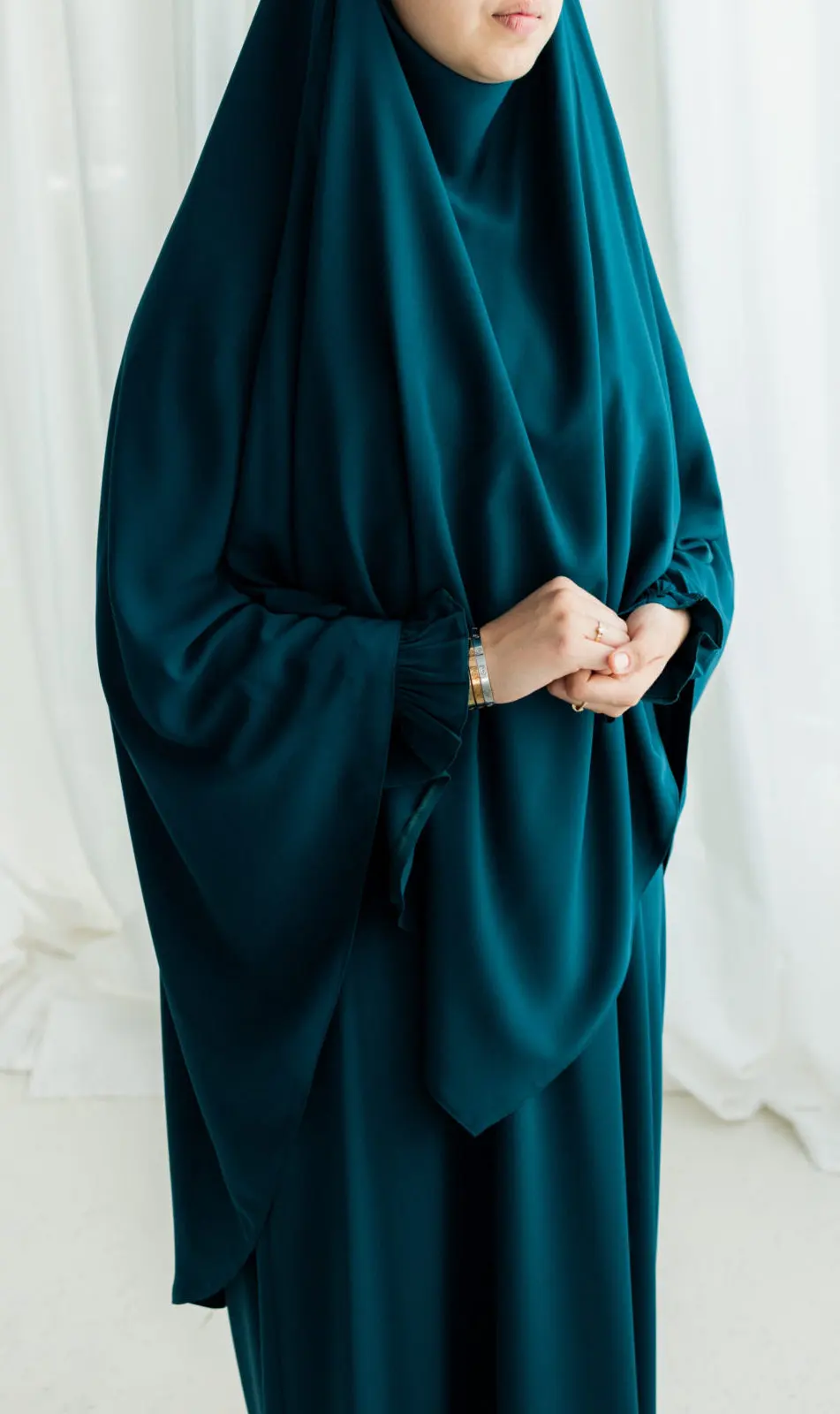 Abaya Basic Petrol Cute Sleeves