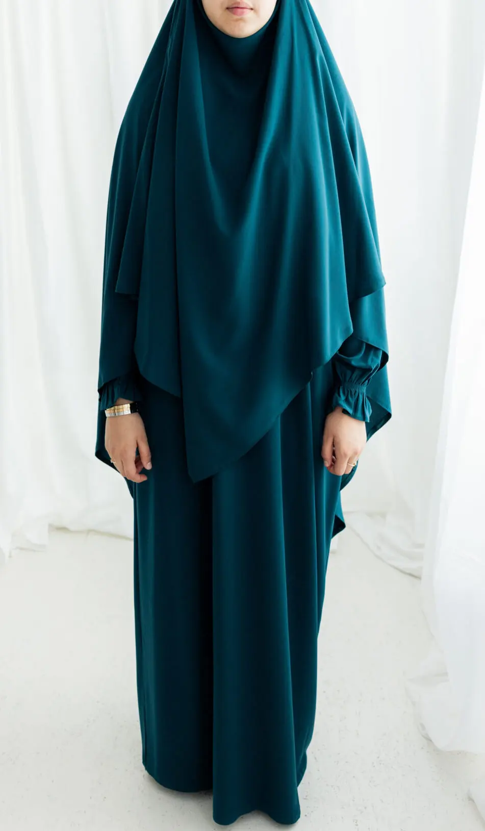 Abaya Basic Petrol Cute Sleeves