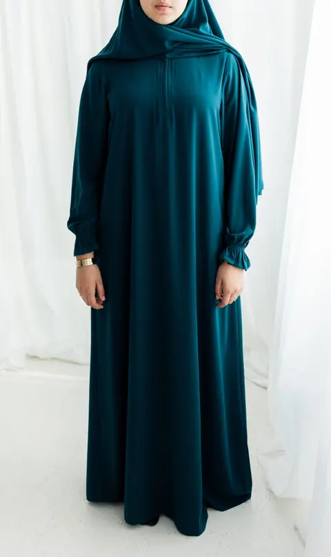 Abaya Basic Petrol Cute Sleeves
