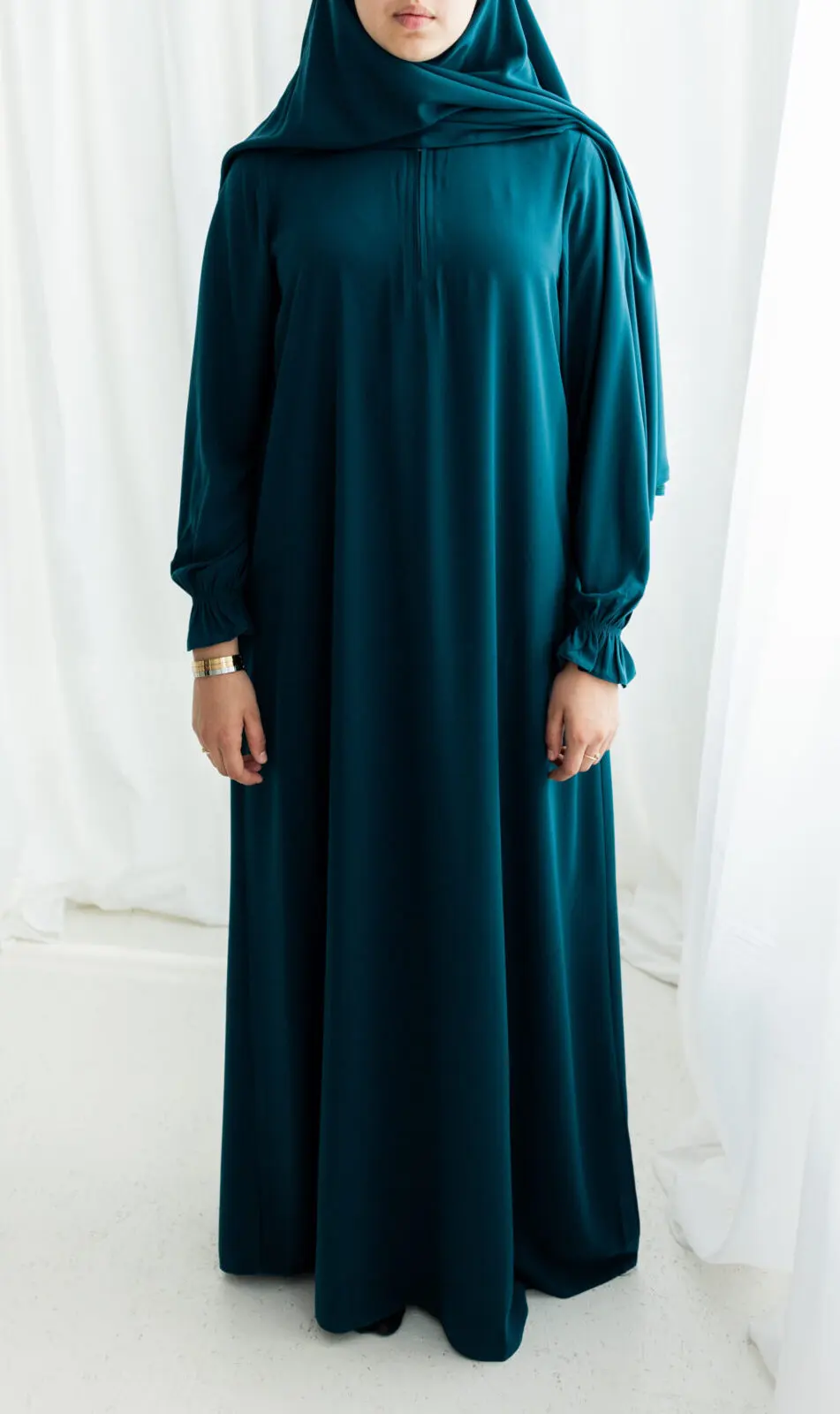 Abaya Basic Petrol Cute Sleeves