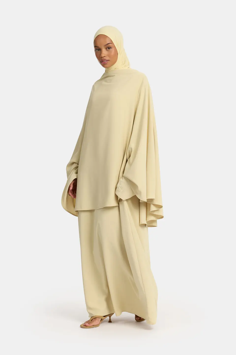 LAYERED CAPE DRESS