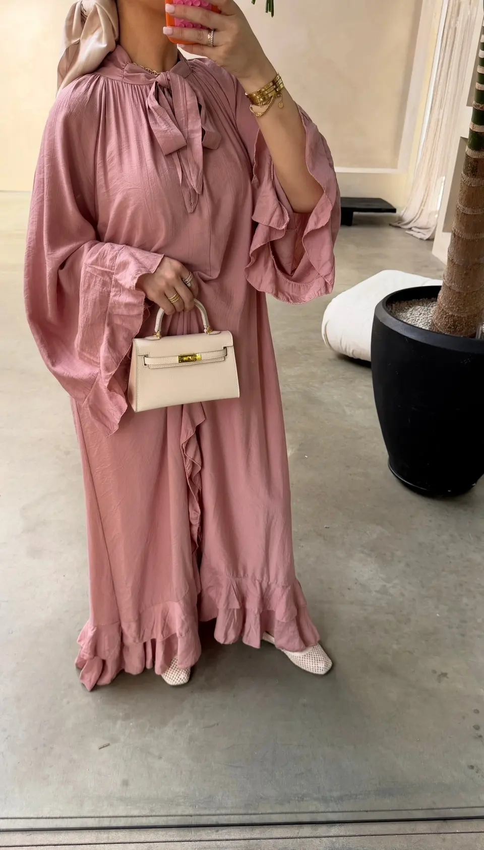 RUFFLE DRESS PINK