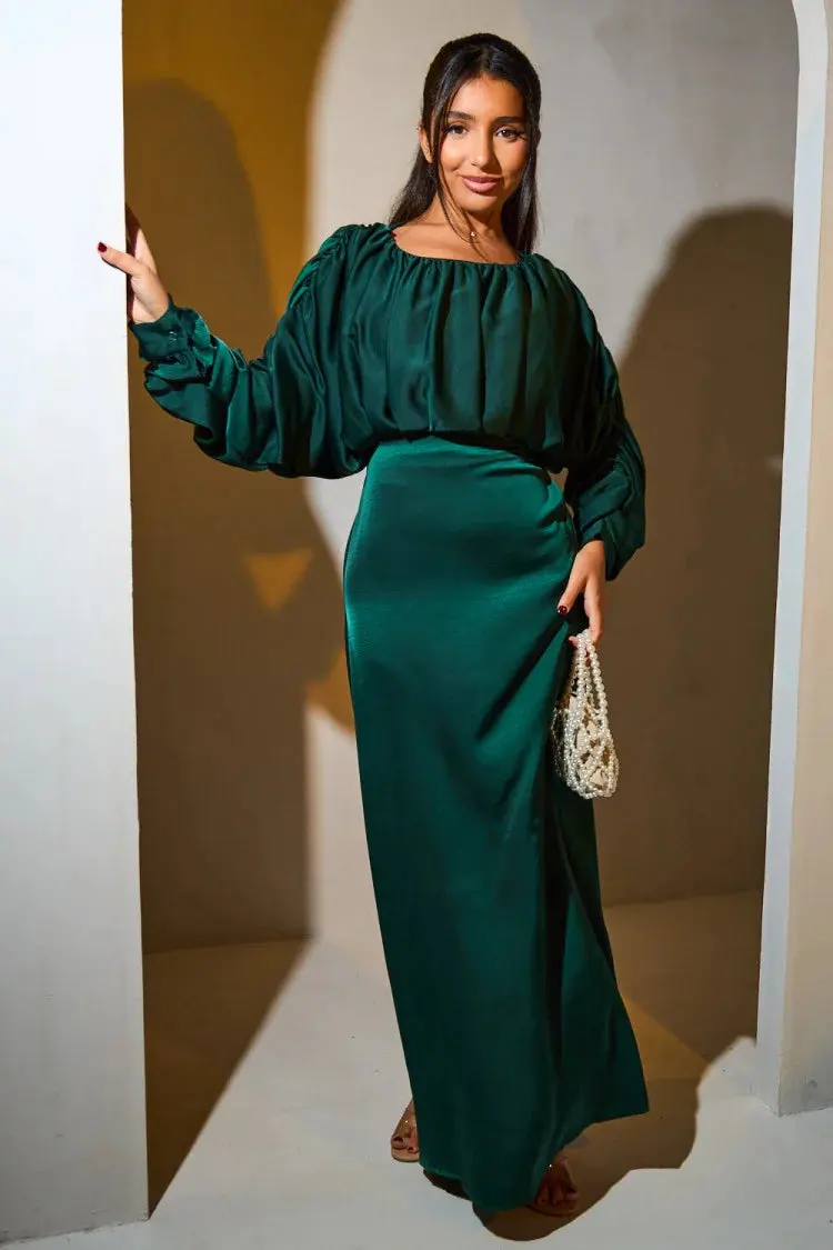 ALIA DRESS GREEN