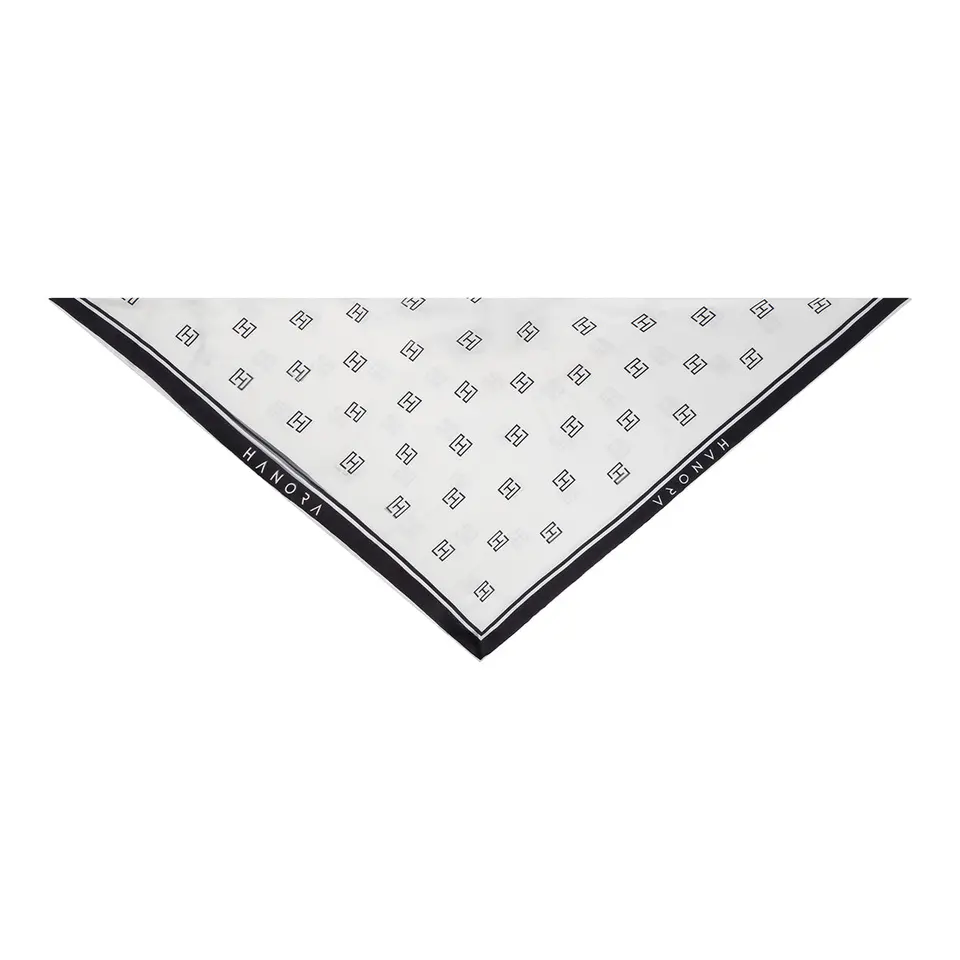 ANTI-SLIP SATIN SHAWL -BLACK/WHITE
