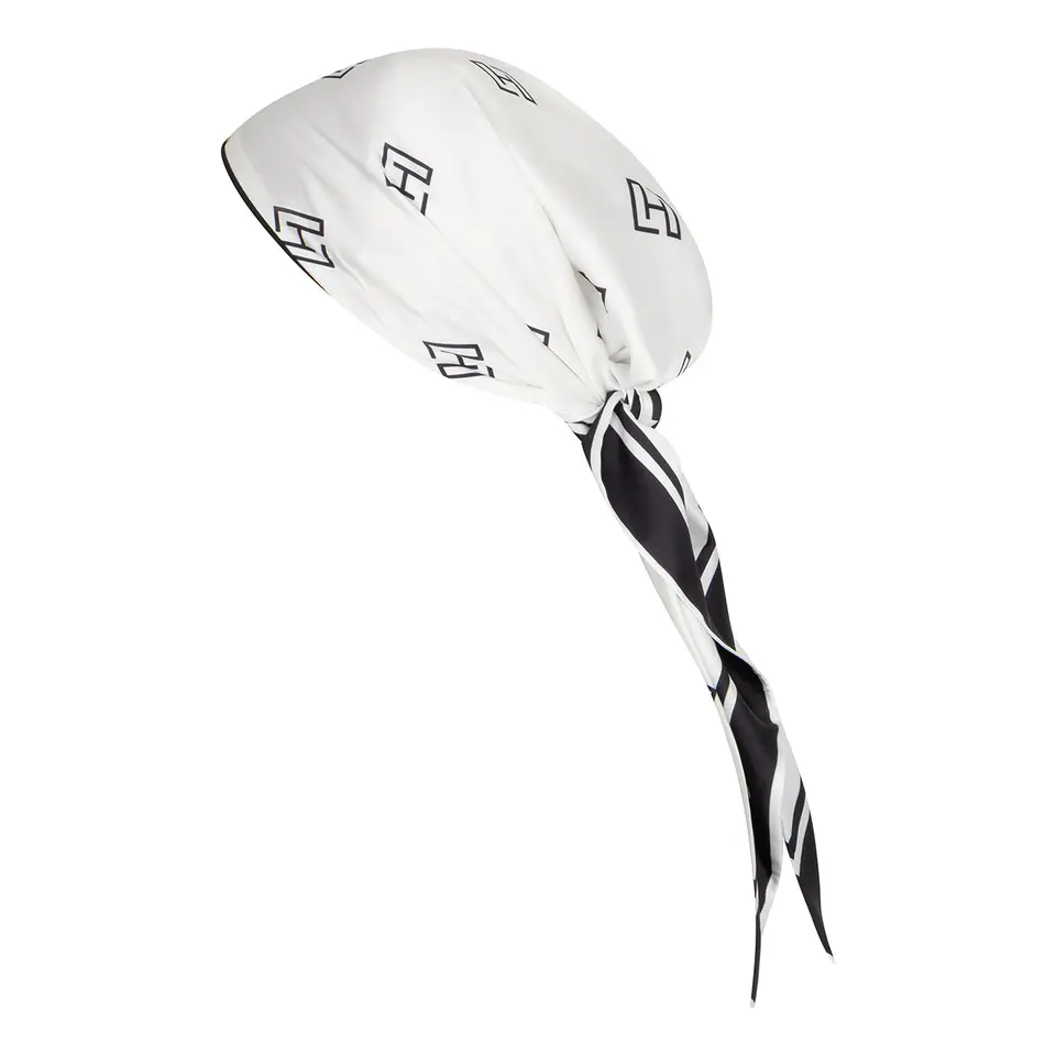 ANTI-SLIP SATIN SHAWL -BLACK/WHITE
