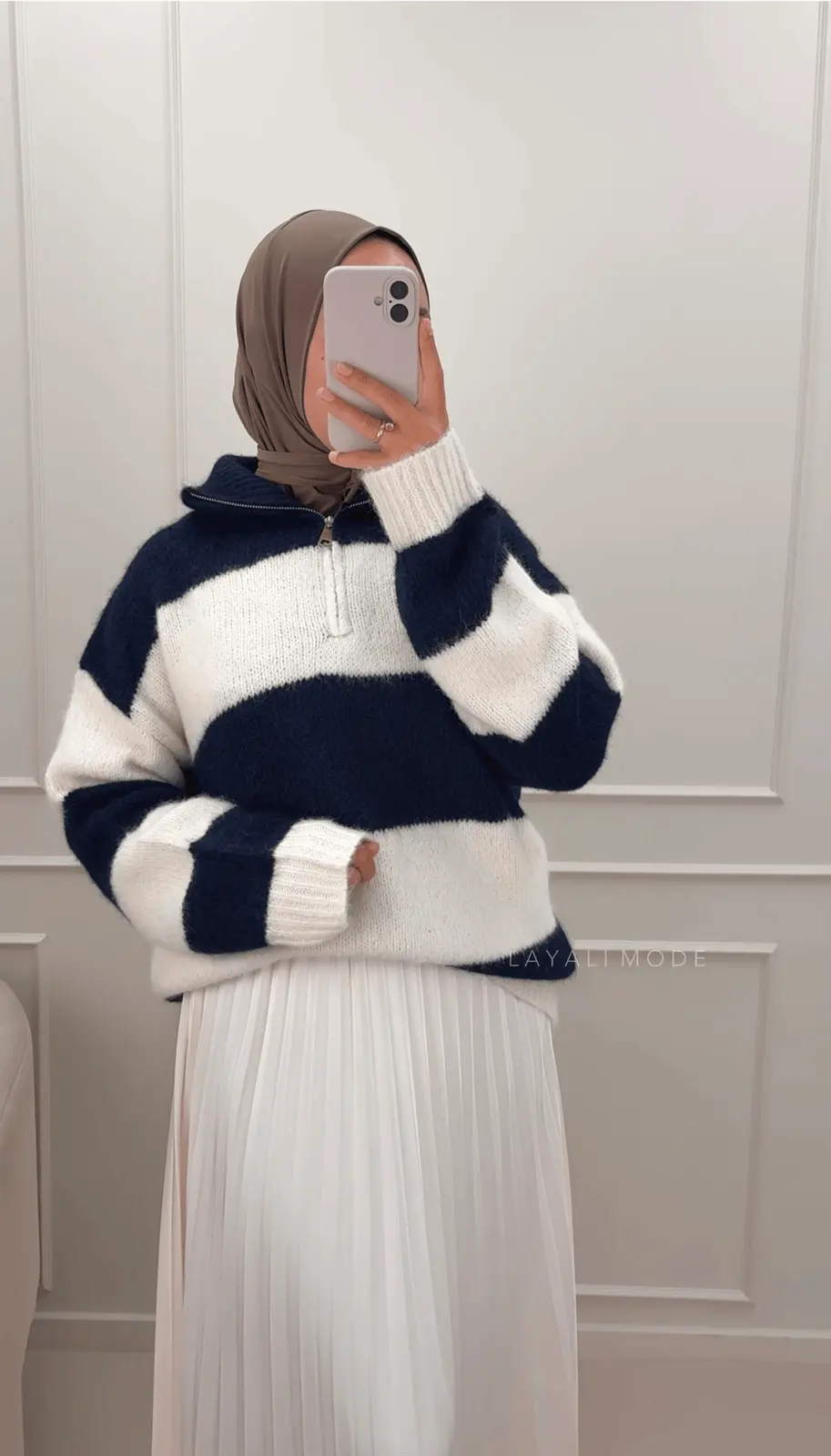 Trui Maya Crème/Dark Blue