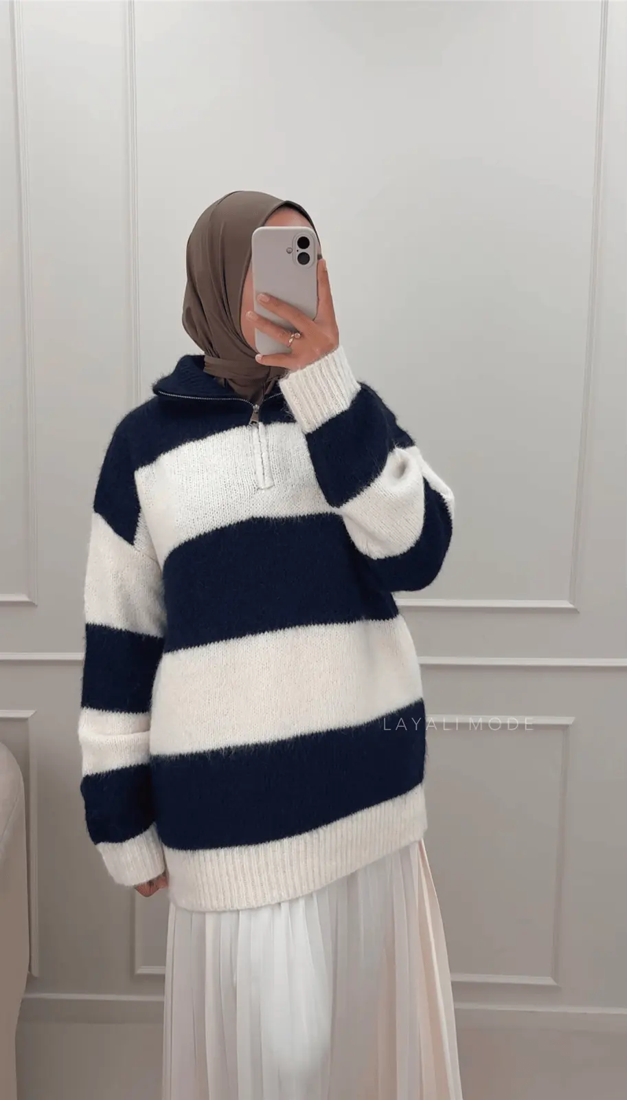 Trui Maya Crème/Dark Blue
