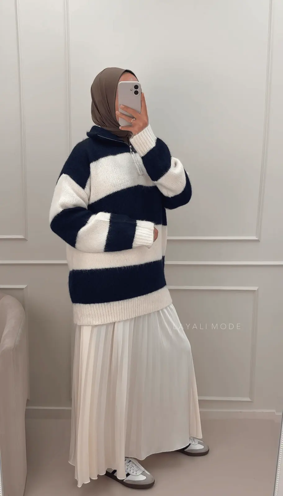Trui Maya Crème/Dark Blue