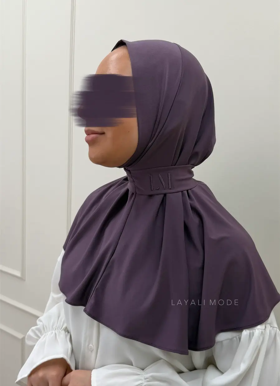 Premium jersey Instant Hijab Layali Purple