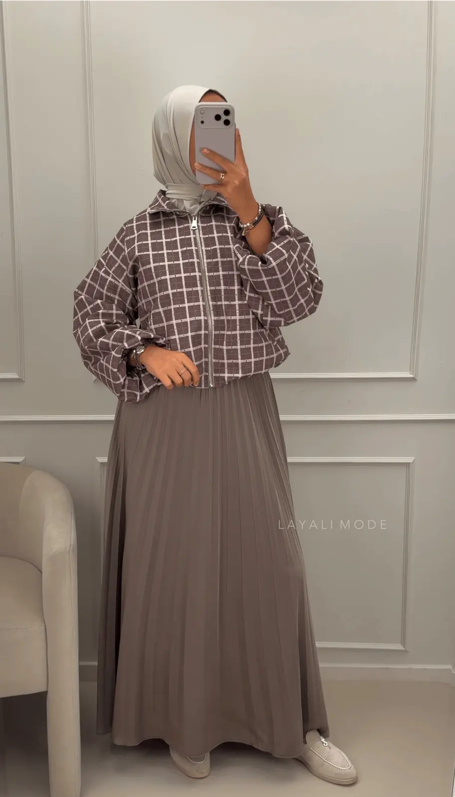 Korte Jas Lara Taupe