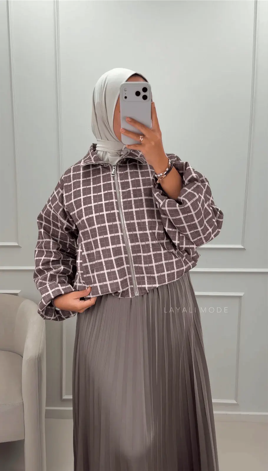Korte Jas Lara Taupe