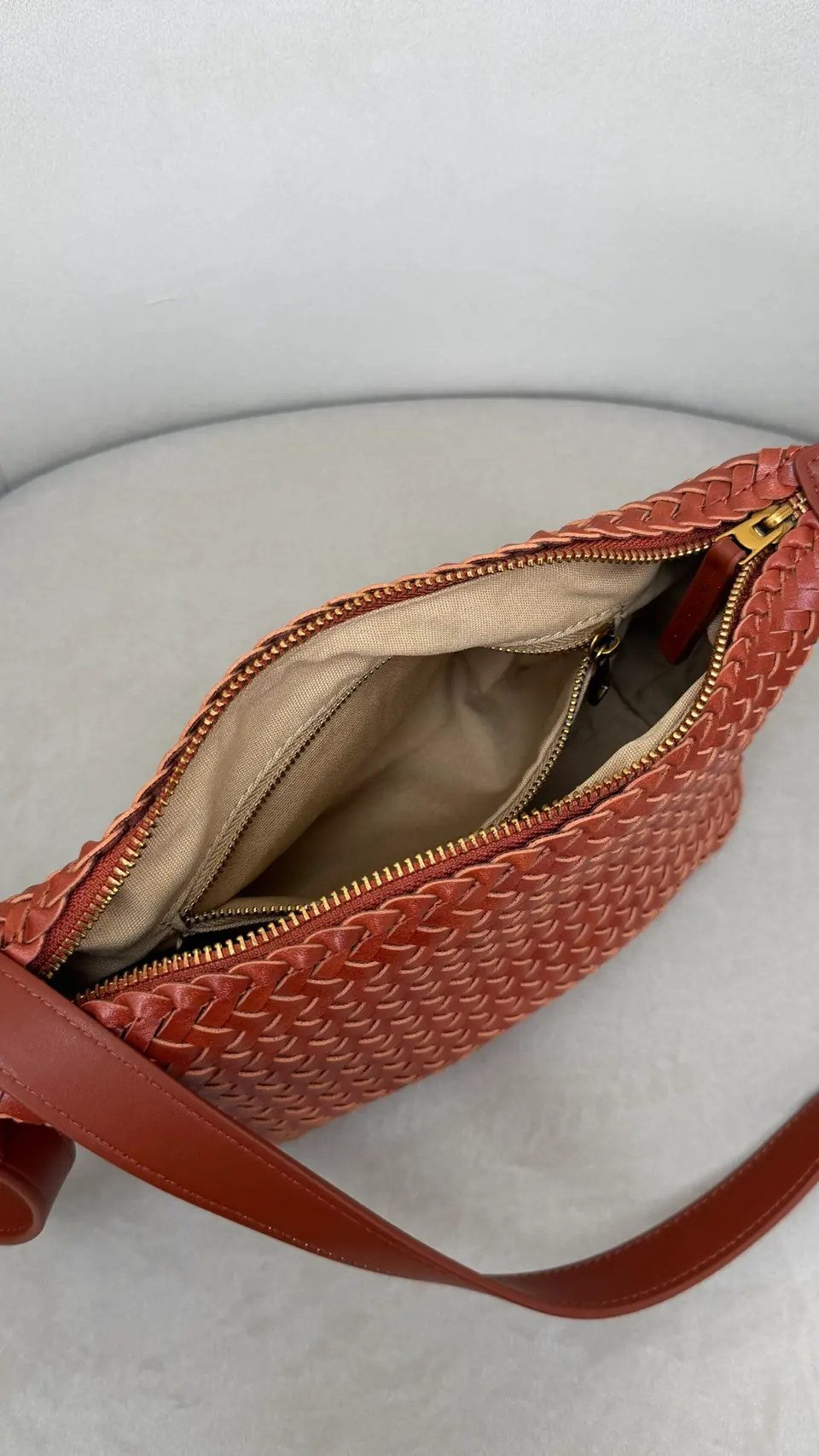 Woven bag Kyra Cognac
