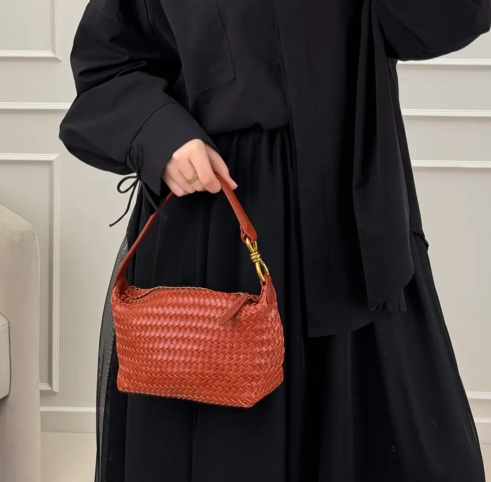 Woven bag Kyra Cognac