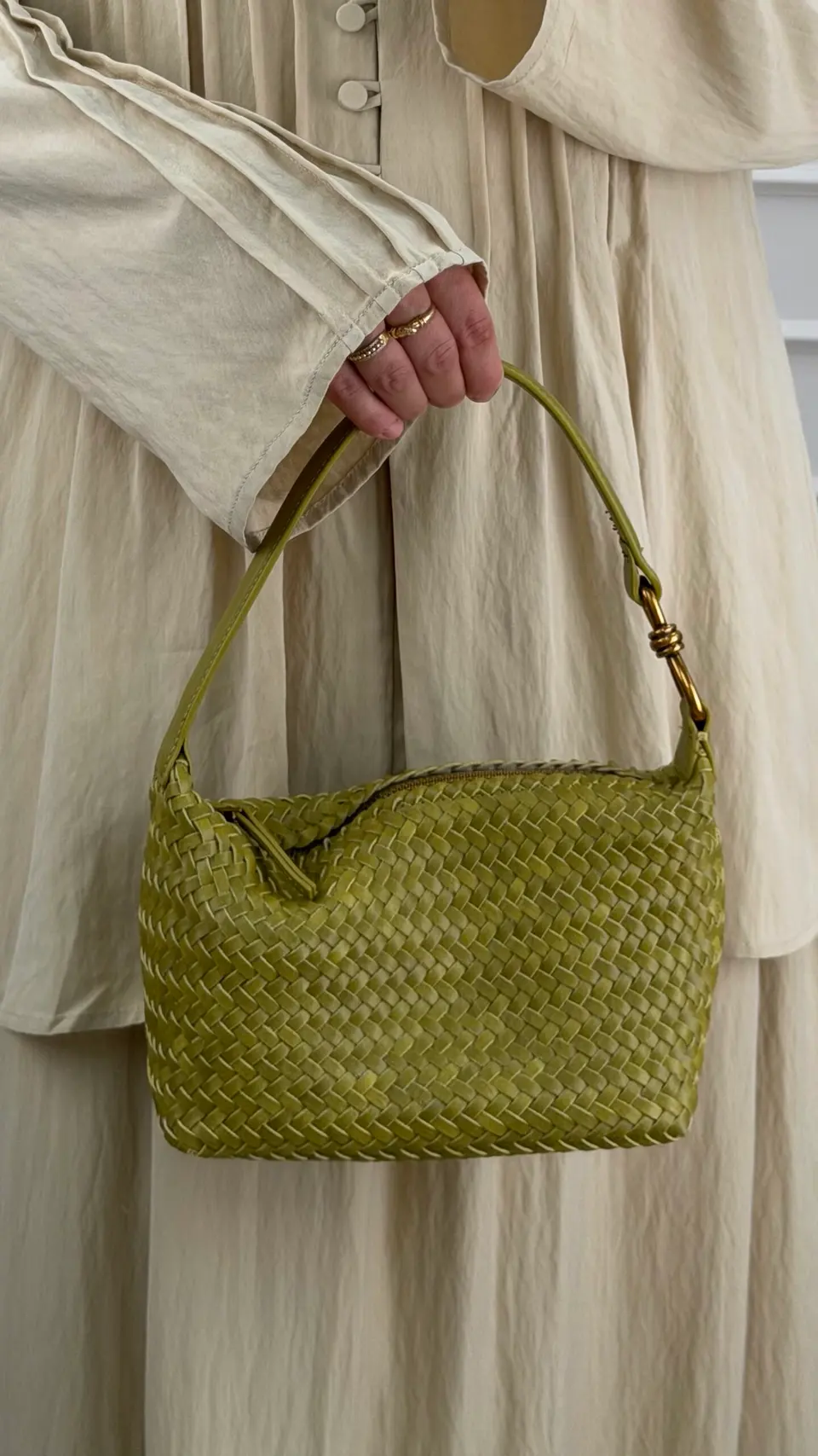 Woven bag Kyra Lime