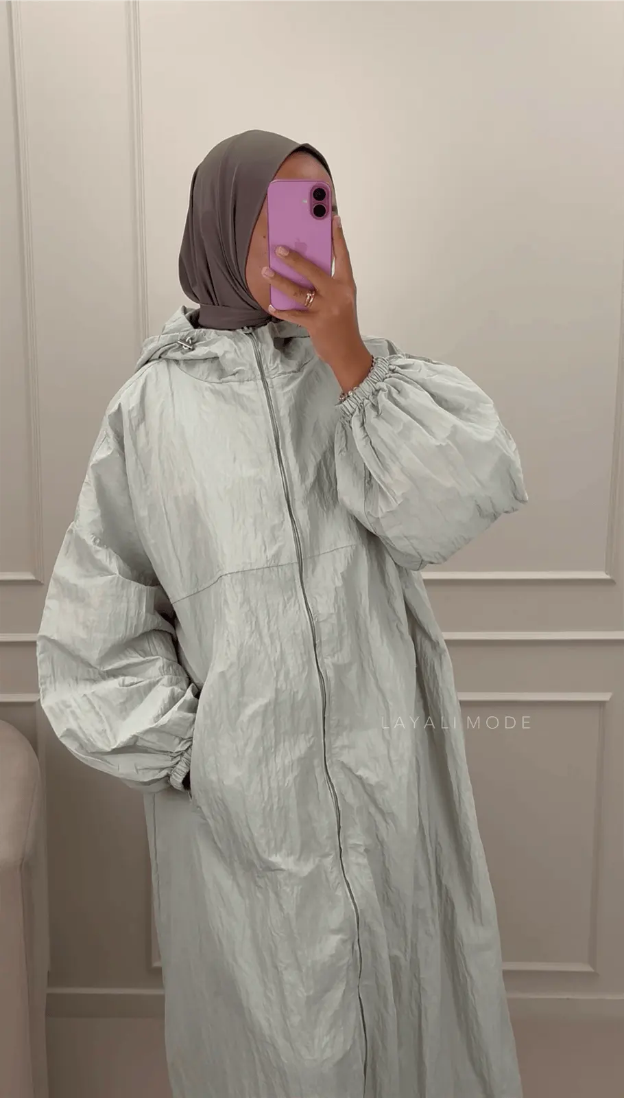 Regenjas Lina Dusty Mint