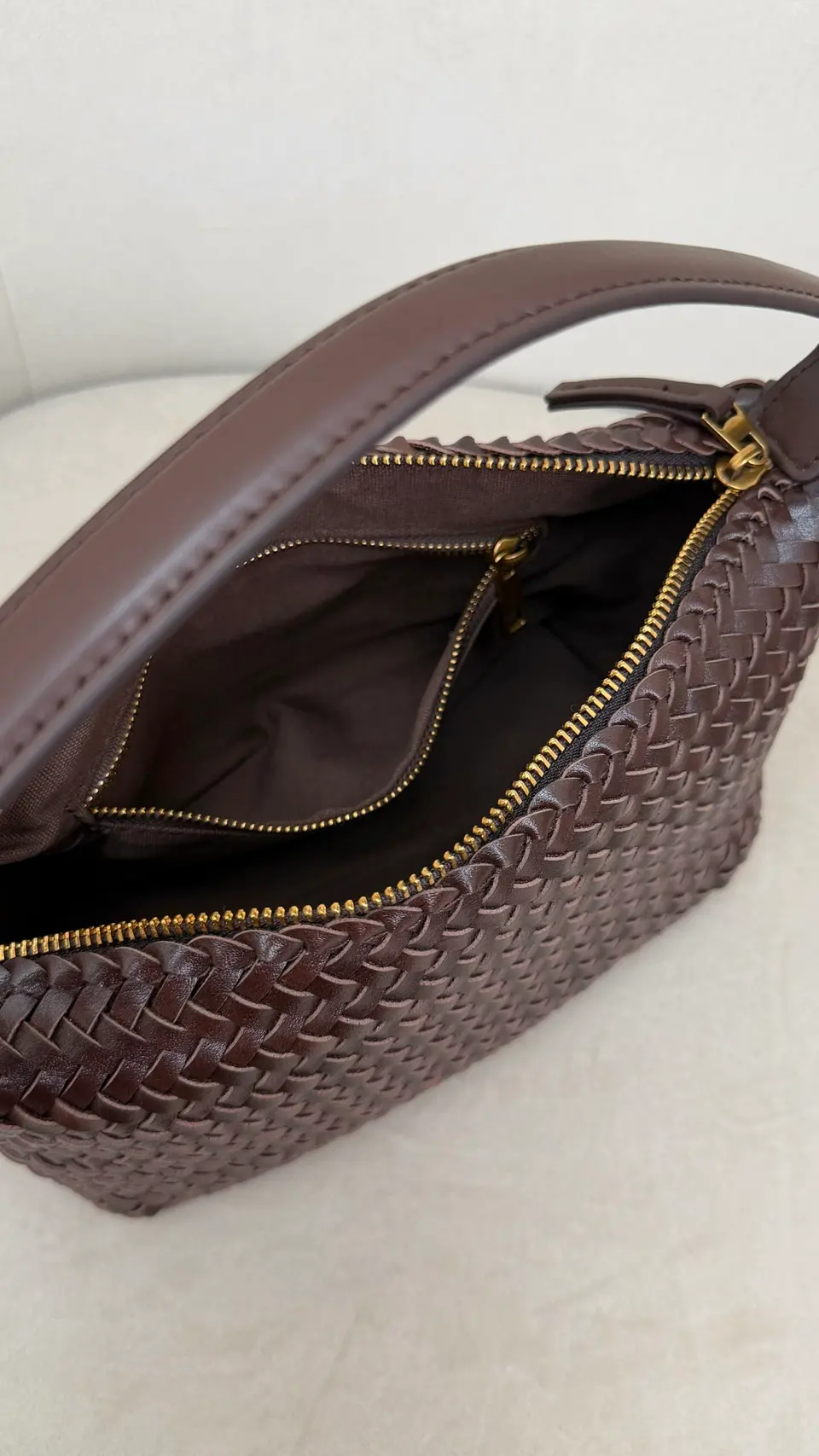 Woven bag Kyra Cacao Brown
