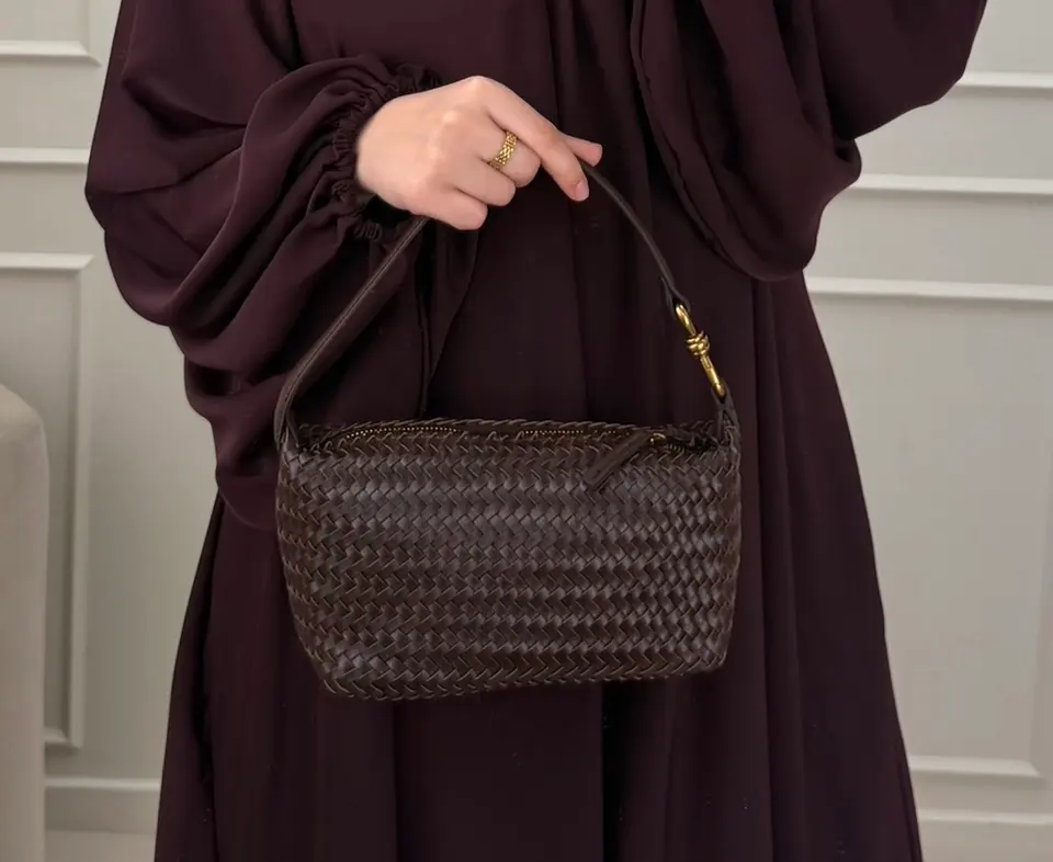 Woven bag Kyra Cacao Brown