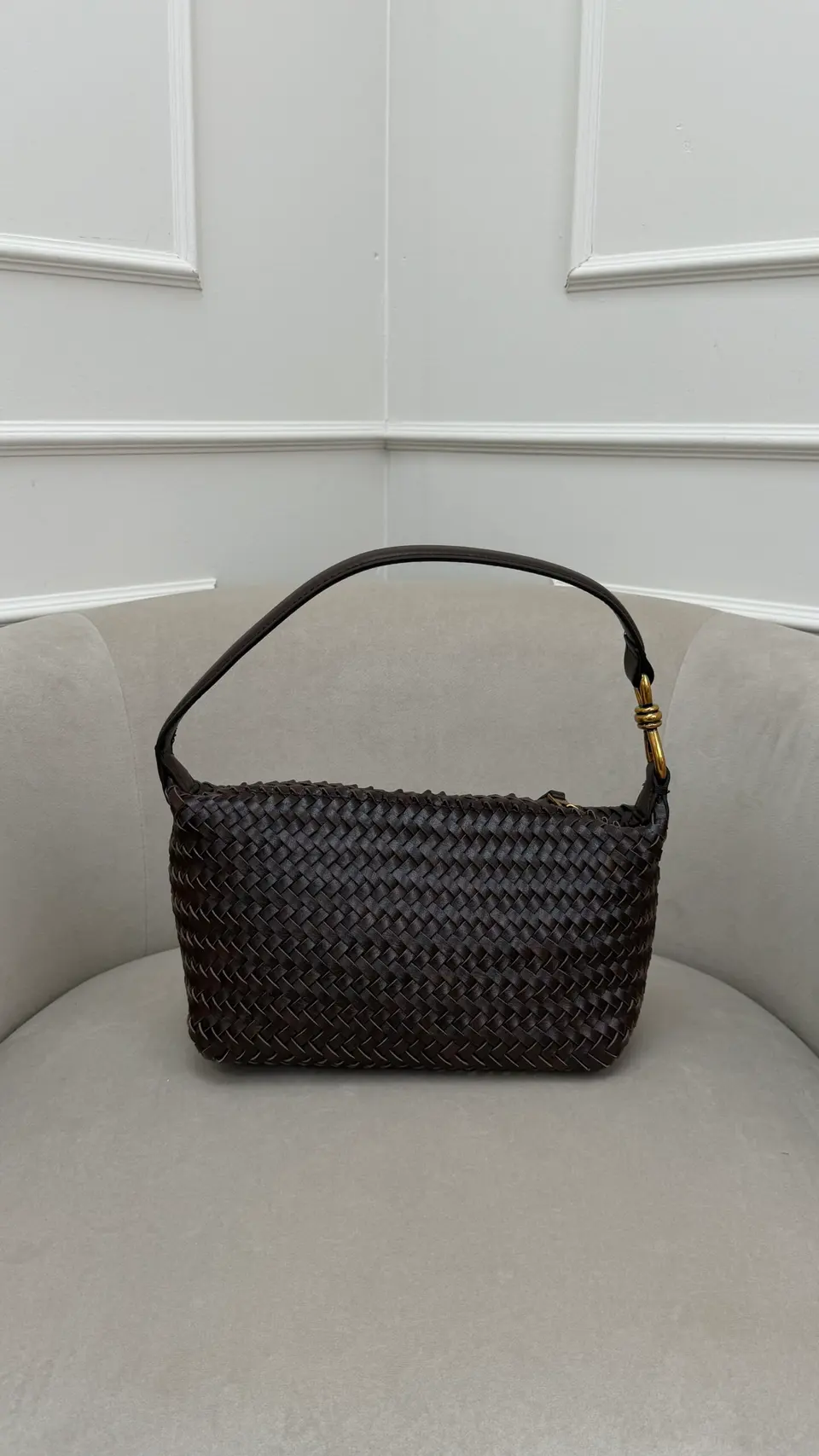 Woven bag Kyra Cacao Brown