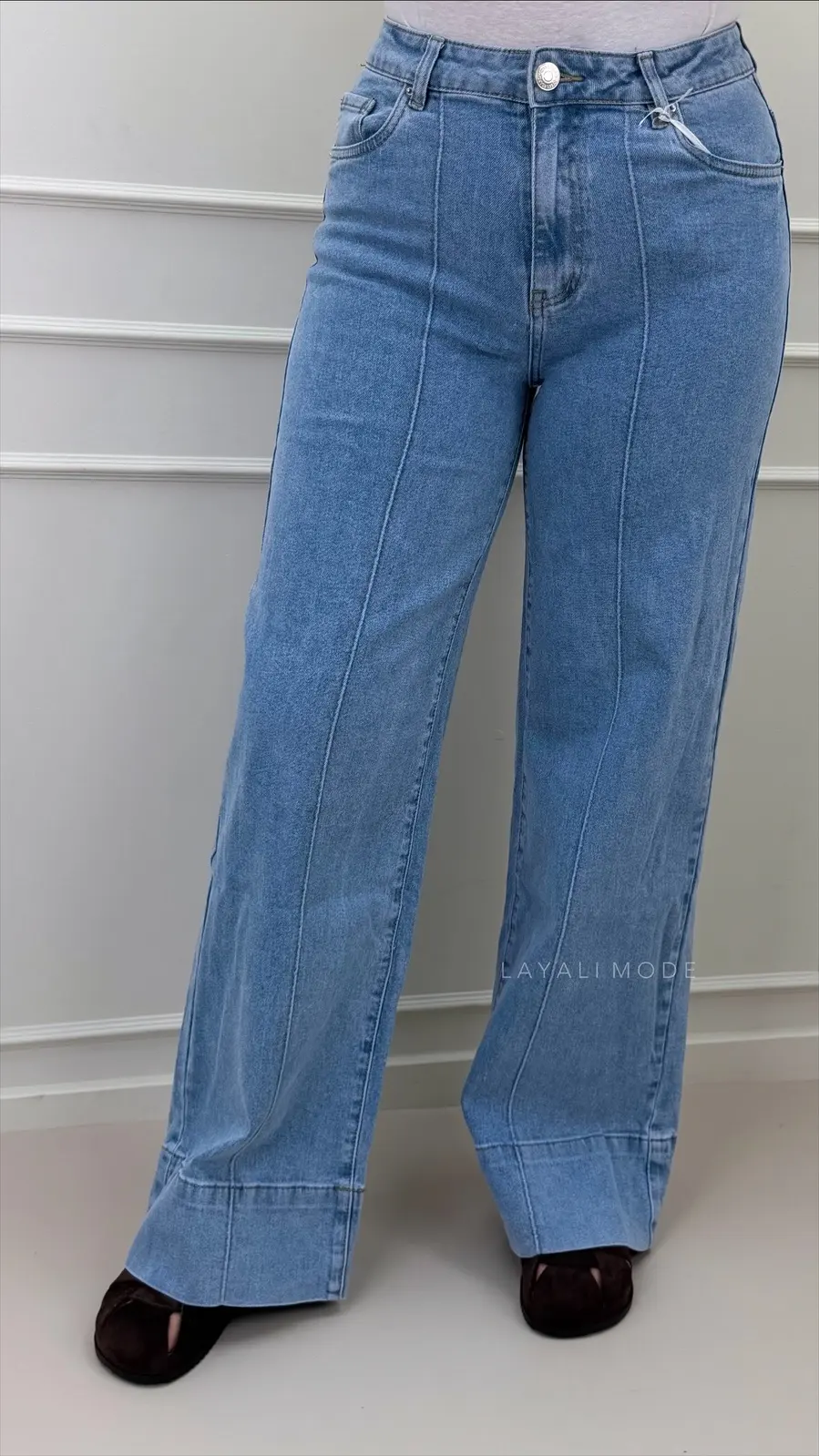 Queen Hearts Jeans Front Seam Hannah Light Blue