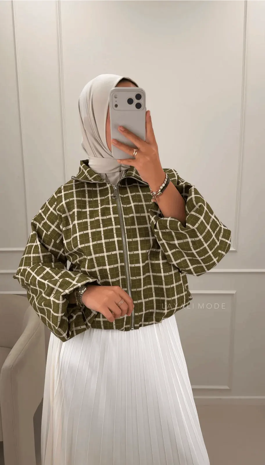 Korte Jas Lara Olive Green