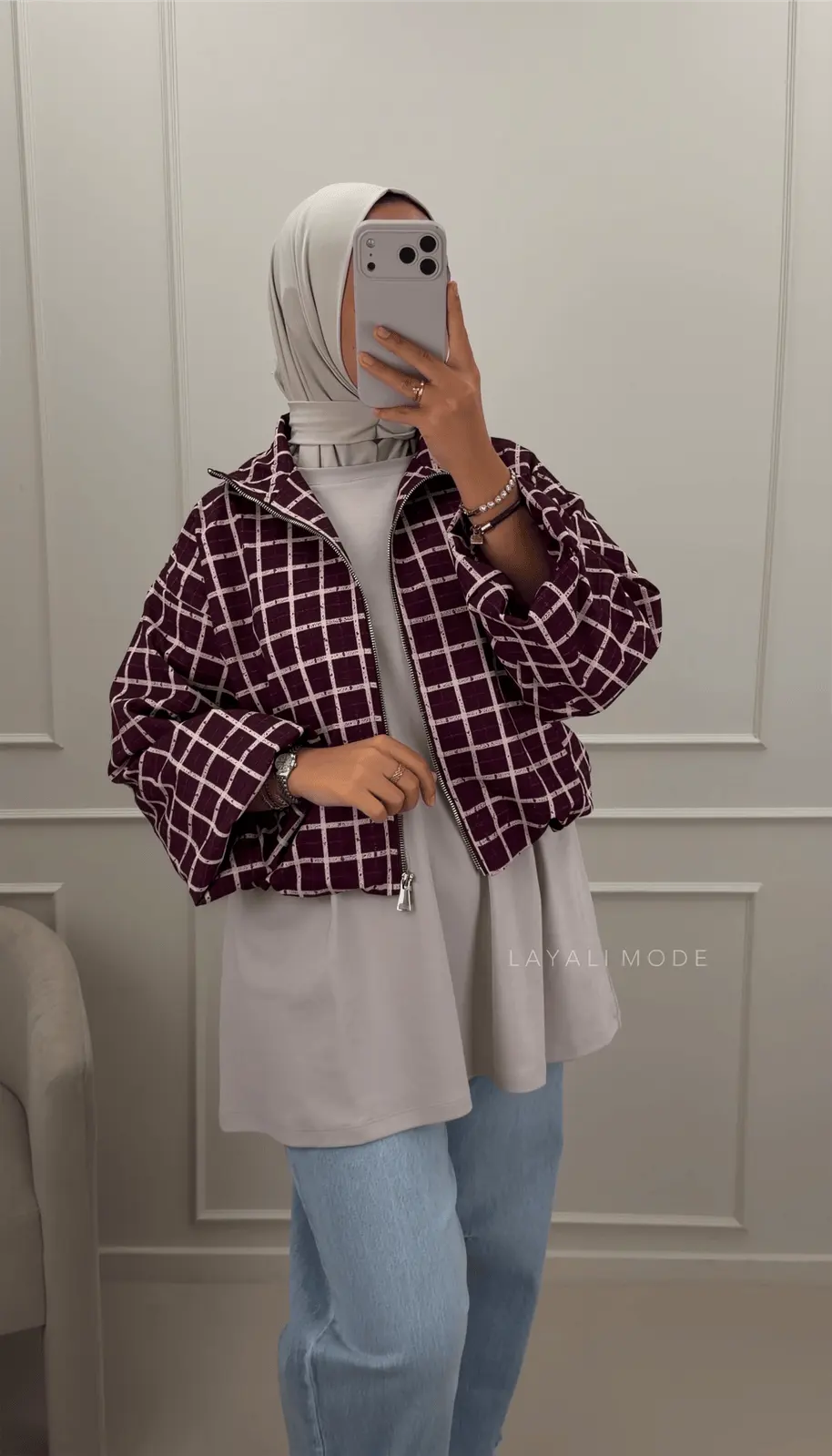 Korte Jas Lara Burgundy