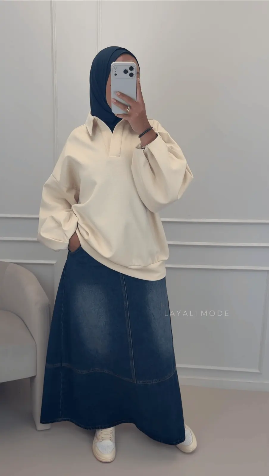 Jeans Rok Esra Navy Blue