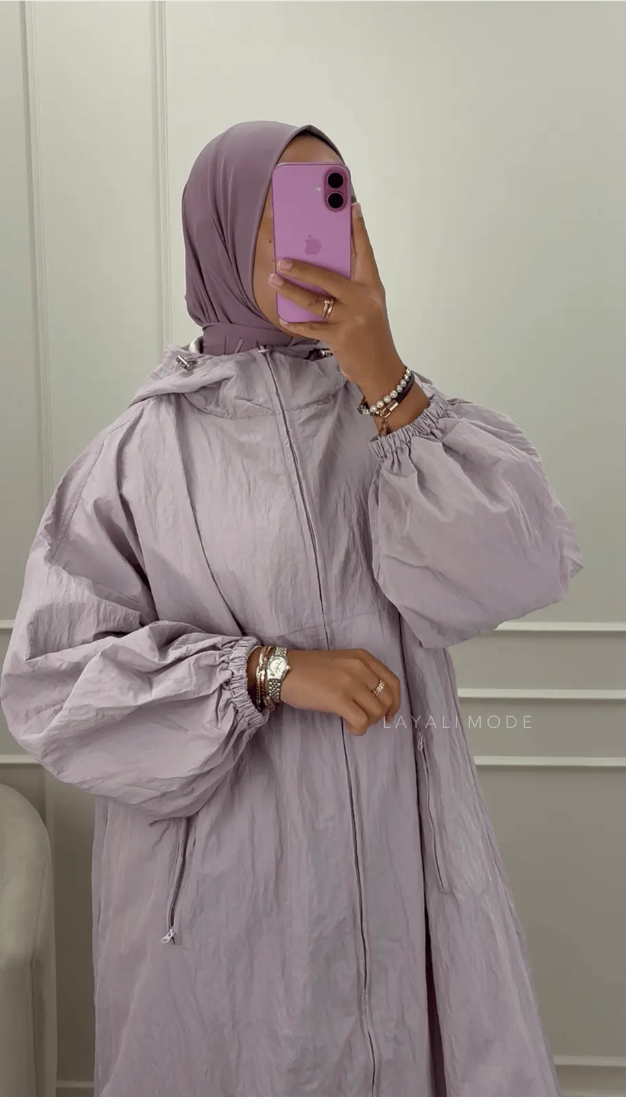 Regenjas Lina Lilac