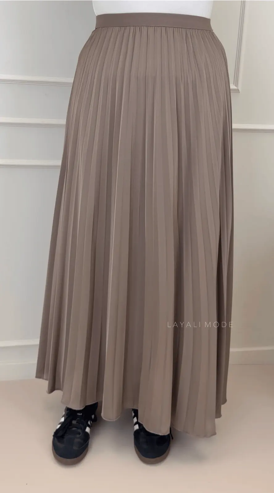 Plissé Rok Mira Taupe