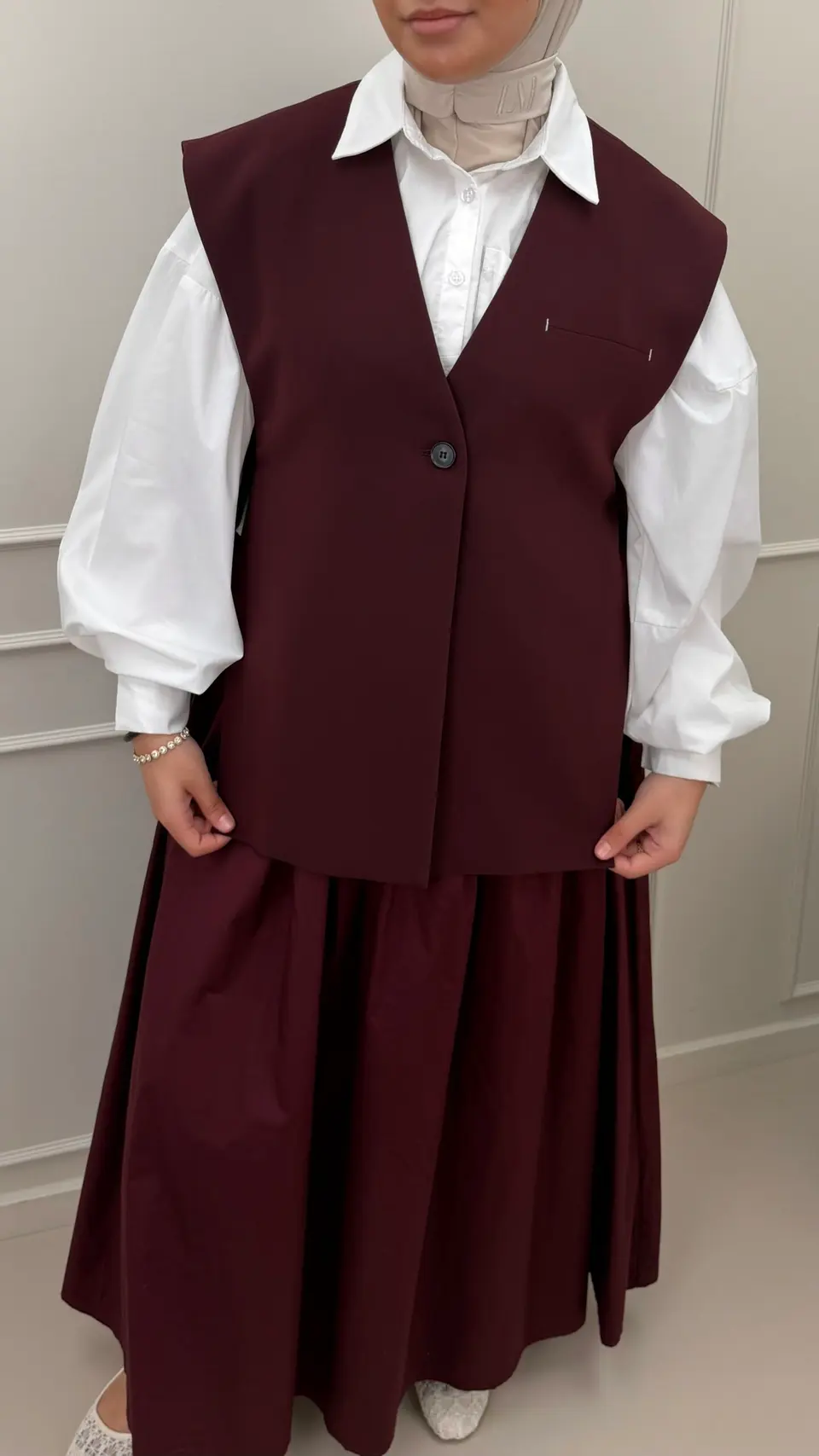 Gilet Spencer Blazer Xara Burgundy