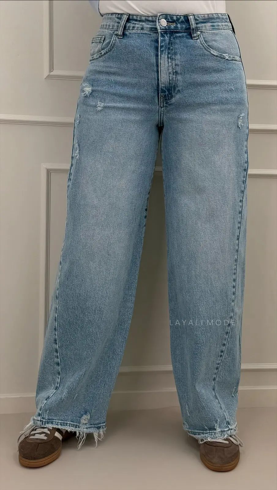 Queen Hearts Barrel Jeans Noa Light Blue