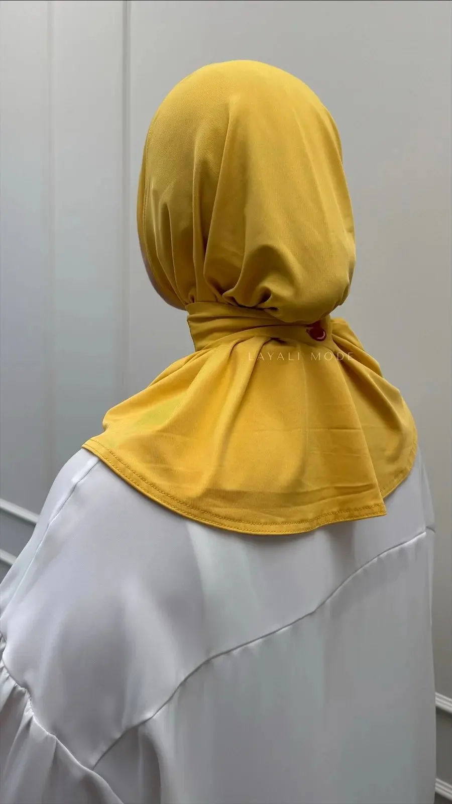 Premium jersey Instant Hijab Layali Mustard Yellow