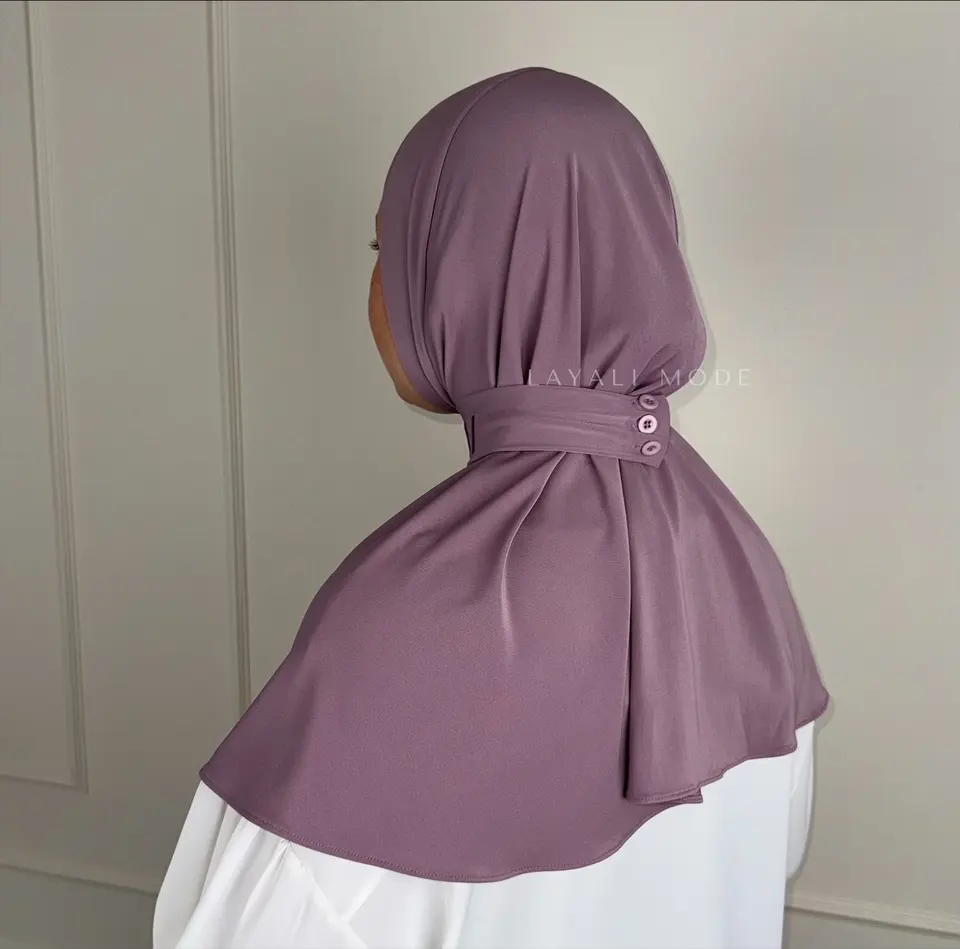 Premium jersey Instant Hijab Layali Dusty Lilac