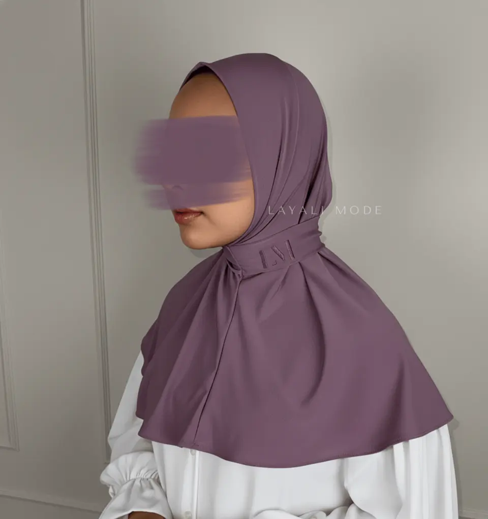 Premium jersey Instant Hijab Layali Dusty Lilac