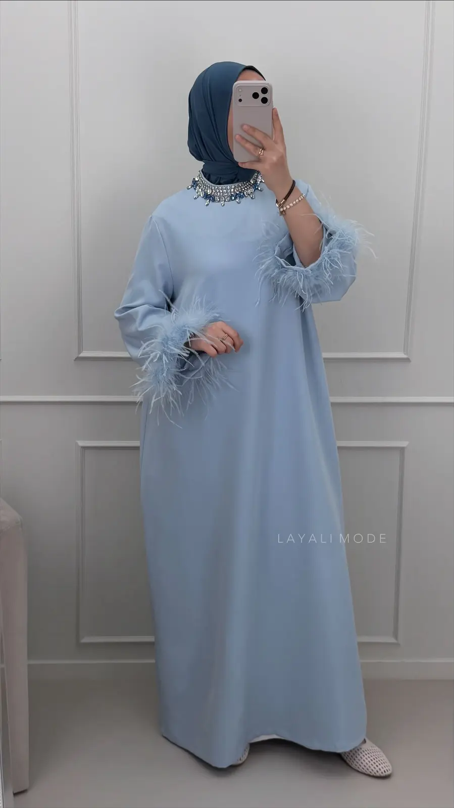 Abaya Kenza Baby Blue