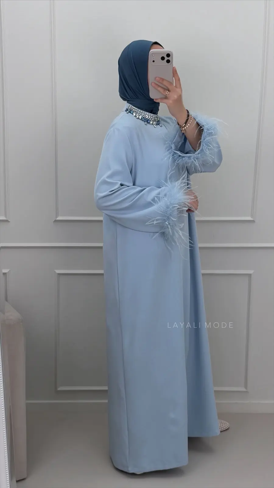 Abaya Kenza Baby Blue