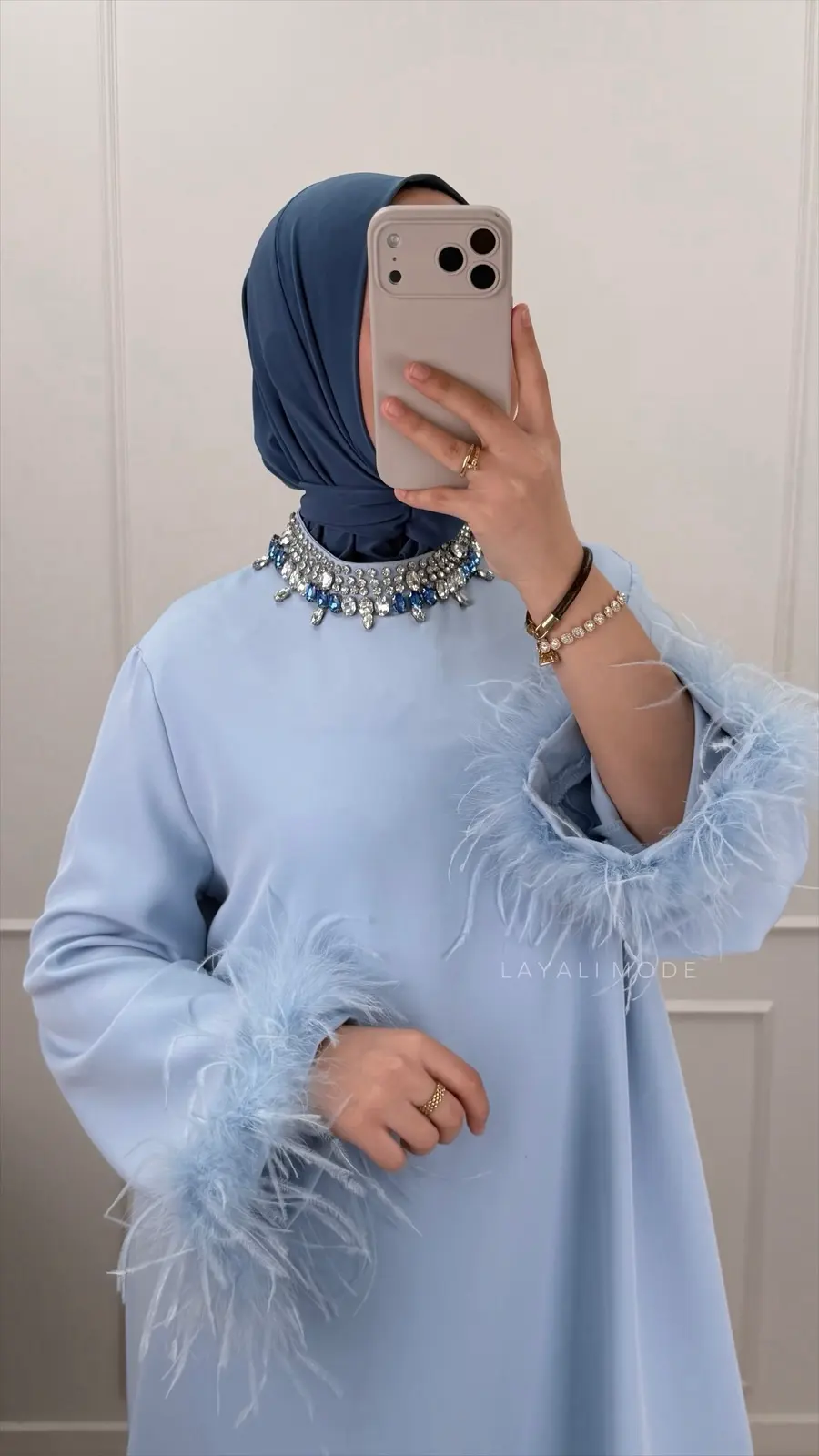 Abaya Kenza Baby Blue