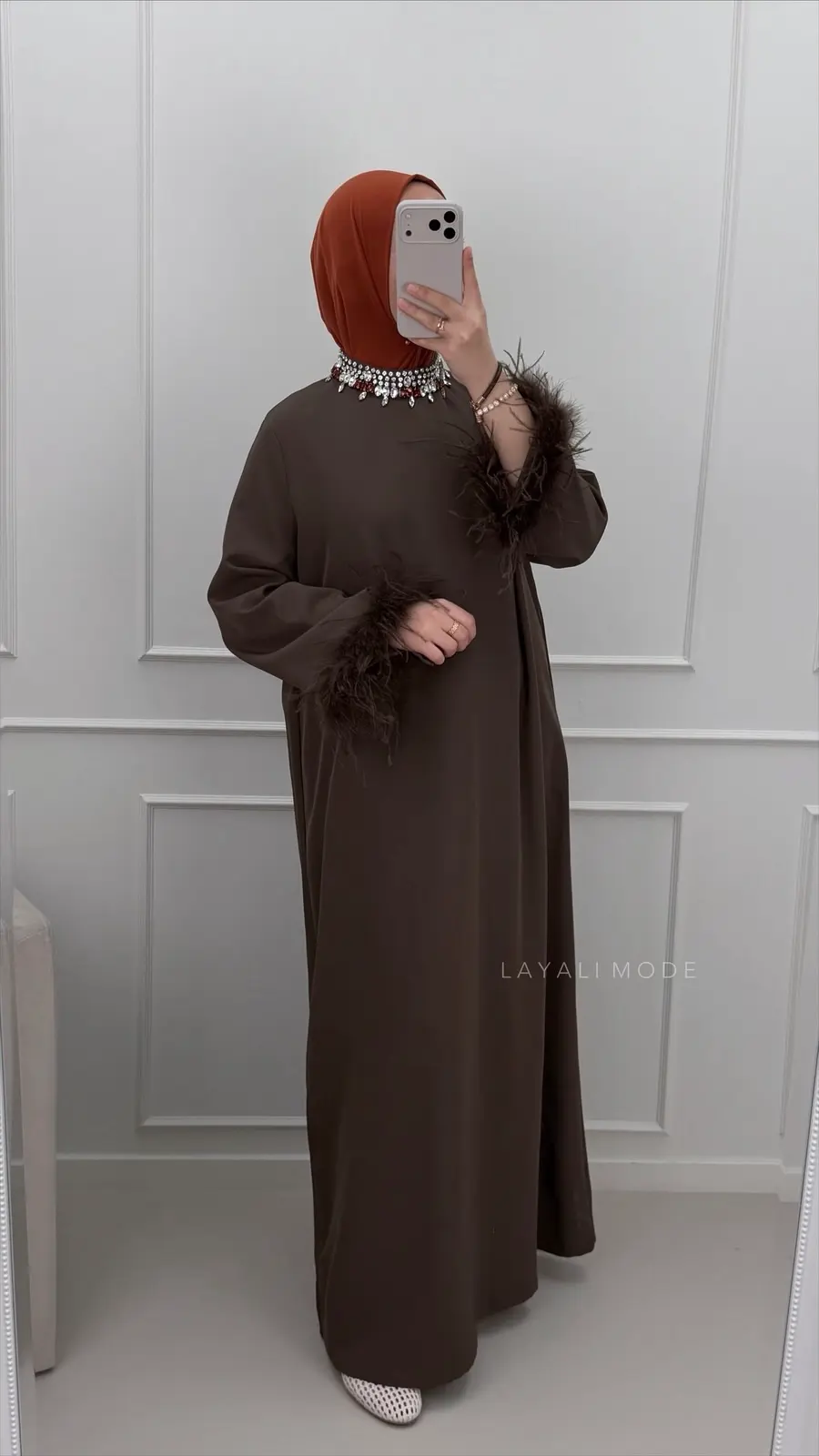 Abaya Kenza Dark Brown