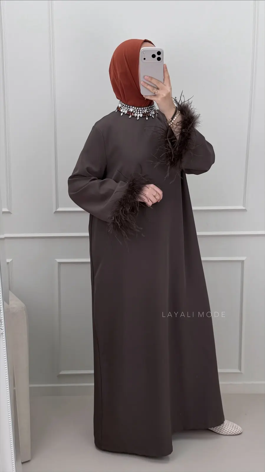 Abaya Kenza Dark Brown
