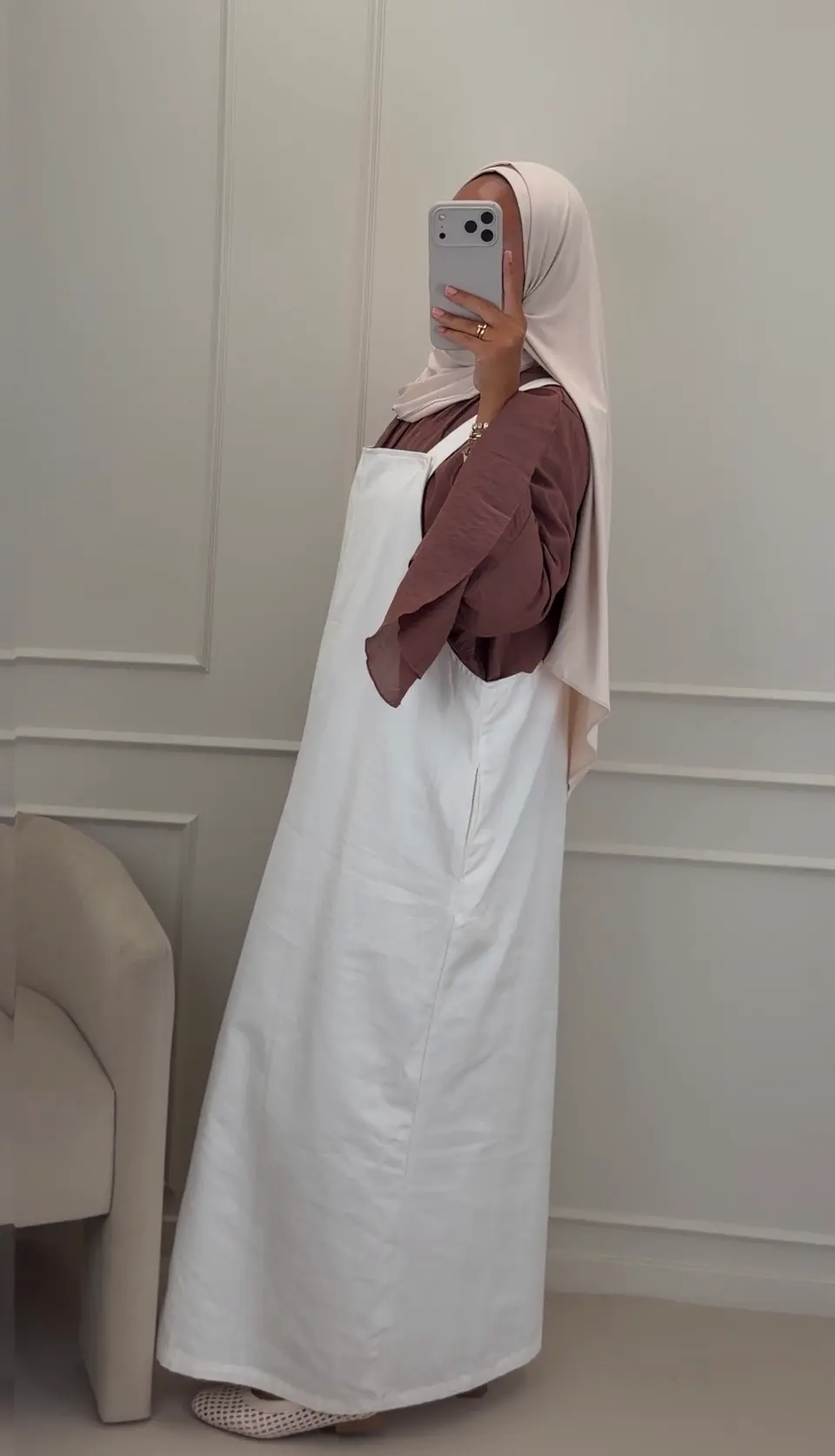 Tuinjurk Alicia Off White
