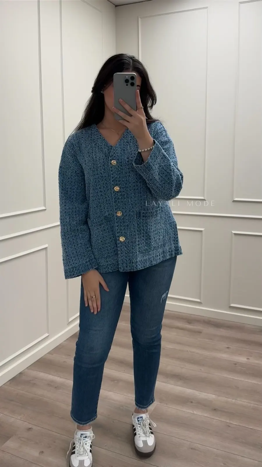 Queen Hearts Mom Jeans Dark blue