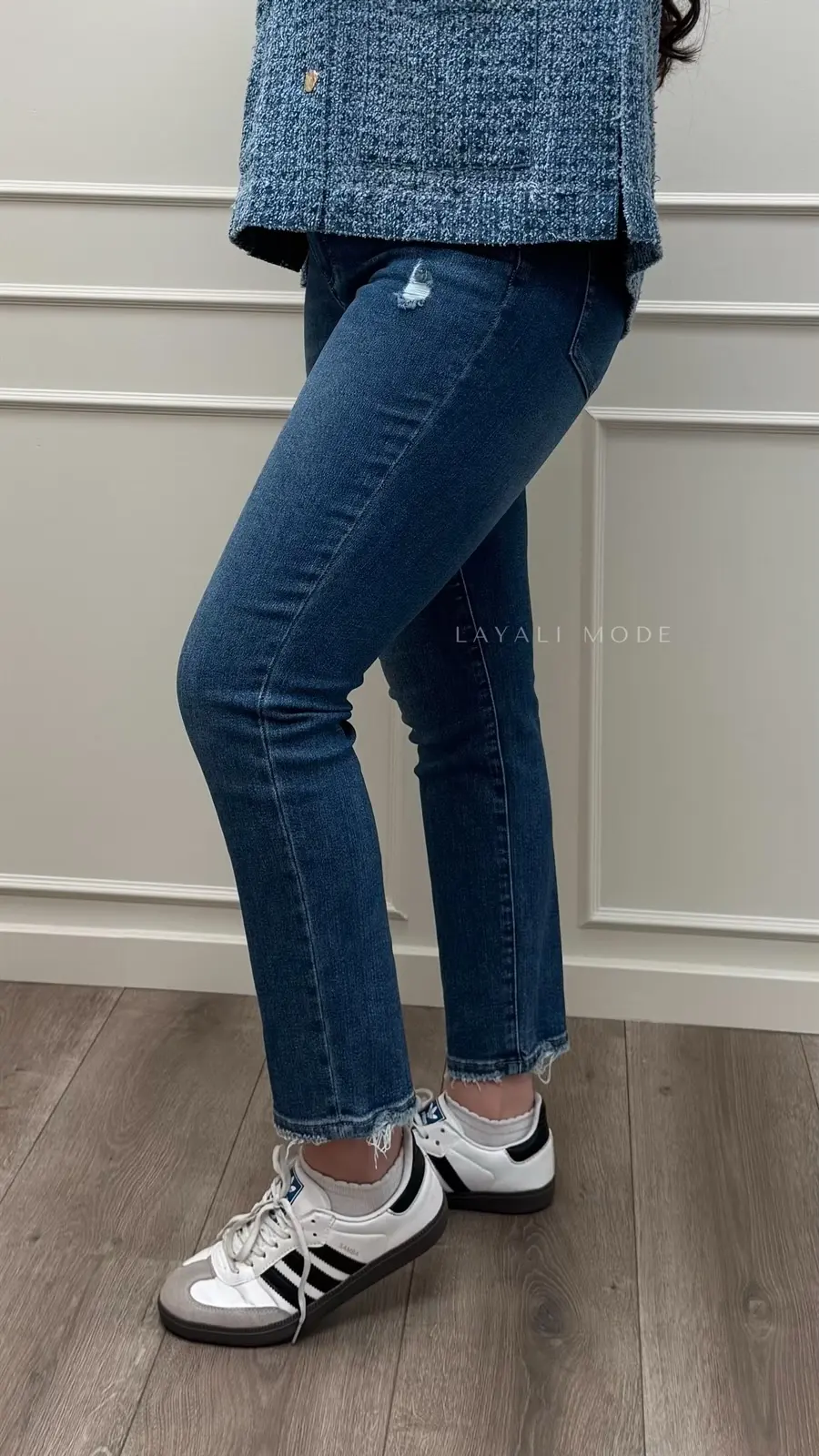 Queen Hearts Mom Jeans Dark blue