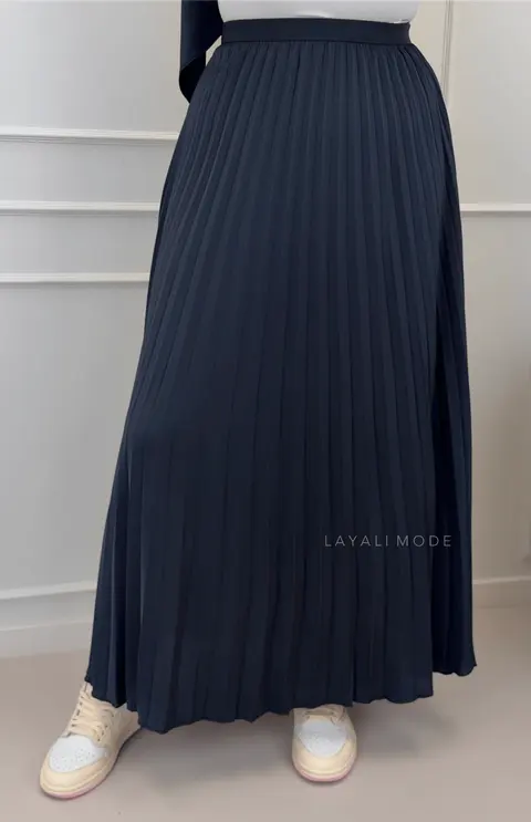 Plissé Rok Mira Navy Blue